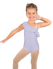 Solid Lycra One Shoulder w Ruffle Leotard