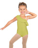 Solid Lycra One Shoulder w Ruffle Leotard