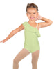 Solid Lycra One Shoulder w Ruffle Leotard
