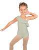 Solid Lycra One Shoulder w Ruffle Leotard
