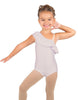 Solid Lycra One Shoulder w Ruffle Leotard