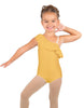 Solid Lycra One Shoulder w Ruffle Leotard