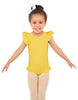 Solid Lycra Tank with Gather Sleeve and Legs Leotard