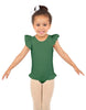 Solid Lycra Tank with Gather Sleeve and Legs Leotard