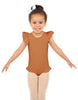 Solid Lycra Tank with Gather Sleeve and Legs Leotard