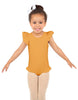 Solid Lycra Tank with Gather Sleeve and Legs Leotard