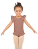 Solid Lycra Tank with Gather Sleeve and Legs Leotard