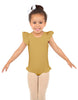 Solid Lycra Tank with Gather Sleeve and Legs Leotard