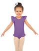 Solid Lycra Tank with Gather Sleeve and Legs Leotard