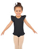 Solid Lycra Tank with Gather Sleeve and Legs Leotard