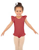 Solid Lycra Tank with Gather Sleeve and Legs Leotard