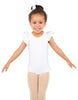 Solid Lycra Tank with Gather Sleeve and Legs Leotard