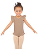 Solid Lycra Tank with Gather Sleeve and Legs Leotard