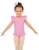 Solid Lycra Tank with Gather Sleeve and Legs Leotard