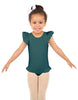 Solid Lycra Tank with Gather Sleeve and Legs Leotard
