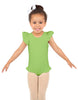 Solid Lycra Tank with Gather Sleeve and Legs Leotard
