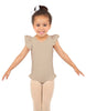 Solid Lycra Tank with Gather Sleeve and Legs Leotard