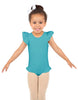Solid Lycra Tank with Gather Sleeve and Legs Leotard