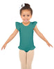Solid Lycra Tank with Gather Sleeve and Legs Leotard