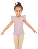 Solid Lycra Tank with Gather Sleeve and Legs Leotard