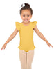 Solid Lycra Tank with Gather Sleeve and Legs Leotard