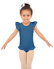Solid Lycra Tank with Gather Sleeve and Legs Leotard