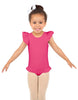 Solid Lycra Tank with Gather Sleeve and Legs Leotard