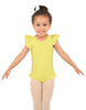Solid Lycra Tank with Gather Sleeve and Legs Leotard