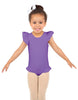 Solid Lycra Tank with Gather Sleeve and Legs Leotard