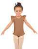 Solid Lycra Tank with Gather Sleeve and Legs Leotard