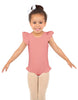 Solid Lycra Tank with Gather Sleeve and Legs Leotard
