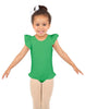 Solid Lycra Tank with Gather Sleeve and Legs Leotard