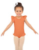Solid Lycra Tank with Gather Sleeve and Legs Leotard