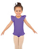 Solid Lycra Tank with Gather Sleeve and Legs Leotard