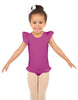 Solid Lycra Tank with Gather Sleeve and Legs Leotard