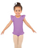 Solid Lycra Tank with Gather Sleeve and Legs Leotard