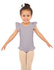 Solid Lycra Tank with Gather Sleeve and Legs Leotard