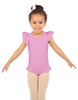 Solid Lycra Tank with Gather Sleeve and Legs Leotard
