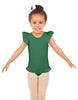 Solid Lycra Tank with Gather Sleeve and Legs Leotard