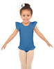 Solid Lycra Tank with Gather Sleeve and Legs Leotard