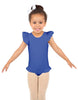 Solid Lycra Tank with Gather Sleeve and Legs Leotard