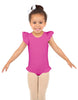 Solid Lycra Tank with Gather Sleeve and Legs Leotard