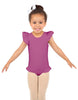 Solid Lycra Tank with Gather Sleeve and Legs Leotard