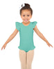 Solid Lycra Tank with Gather Sleeve and Legs Leotard