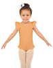Solid Lycra Tank with Gather Sleeve and Legs Leotard