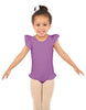 Solid Lycra Tank with Gather Sleeve and Legs Leotard