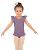 Solid Lycra Tank with Gather Sleeve and Legs Leotard