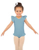 Solid Lycra Tank with Gather Sleeve and Legs Leotard