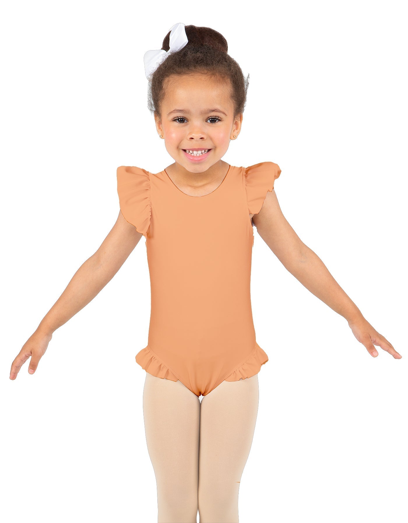 Solid Lycra Tank with Gather Sleeve and Legs Leotard