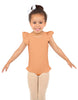 Solid Lycra Tank with Gather Sleeve and Legs Leotard
